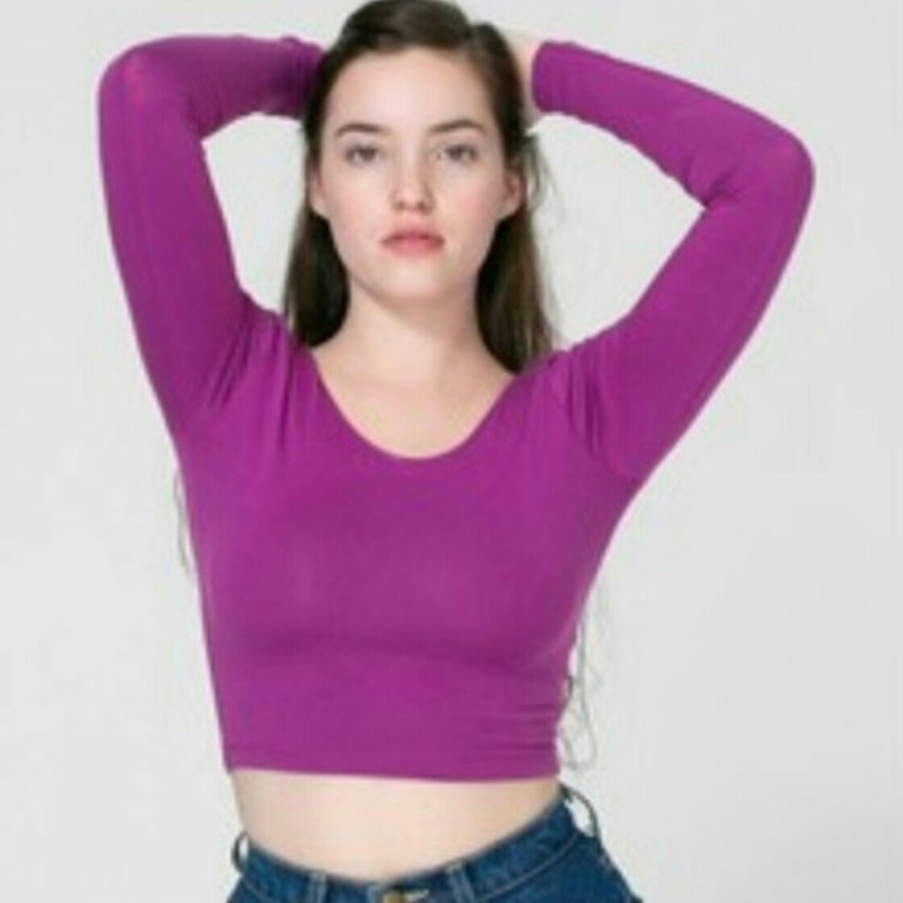 American Apparel Cropped 90s Style Long Sleeve tee